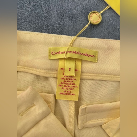 NWT Catherine Malandrino Yellow Shorts - Picture 6 of 7